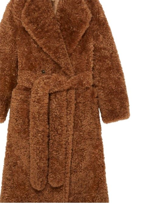 Faux fur coat with belt STELLA MC CARTNEY | 6600883EU9012574